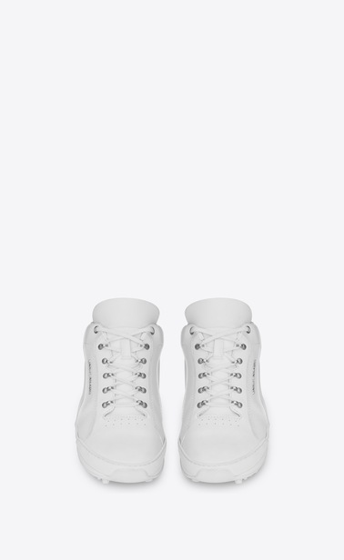 SAINT LAURENT Low Sneakers メンズ ジャンプ スニーカー(ホワイト/ヴィンテージ加工レザー) b_V4